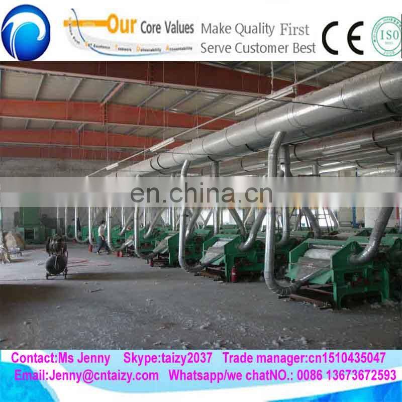 Multi-rollers Cotton waste yarn and Textile wastes opening and tearing machine