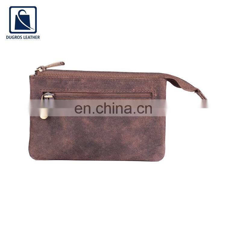 Polyester Lining Material Genuine Leather Coin Pouch/ Coin Purse/ Genuine Leather Coin Purse Men for Wholesale Purchase