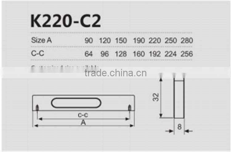 Aluminum Black Door Handle For Wooden Cabinet Door
