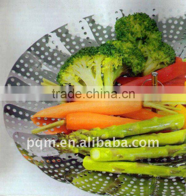 Senior durable stainless steel collapsible steamer basket 003B