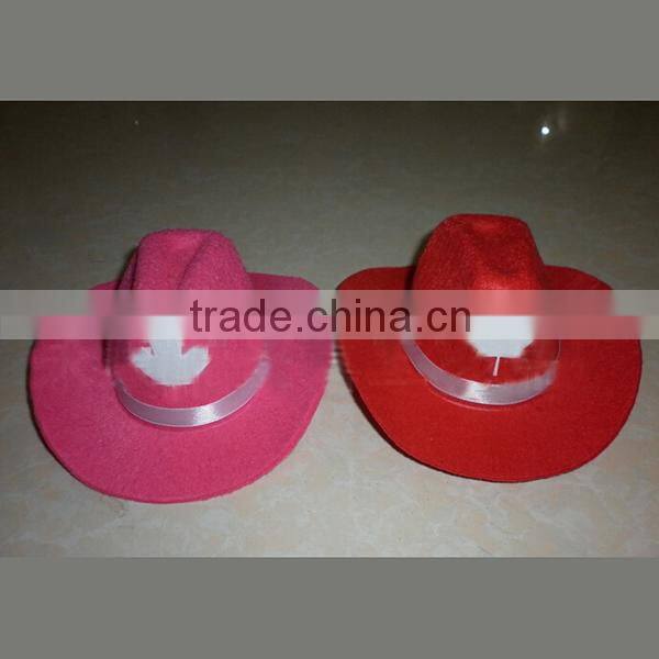Fashion fedora hat cust om logo band,wool felt fedora hat polyester felt hat promotion hat
