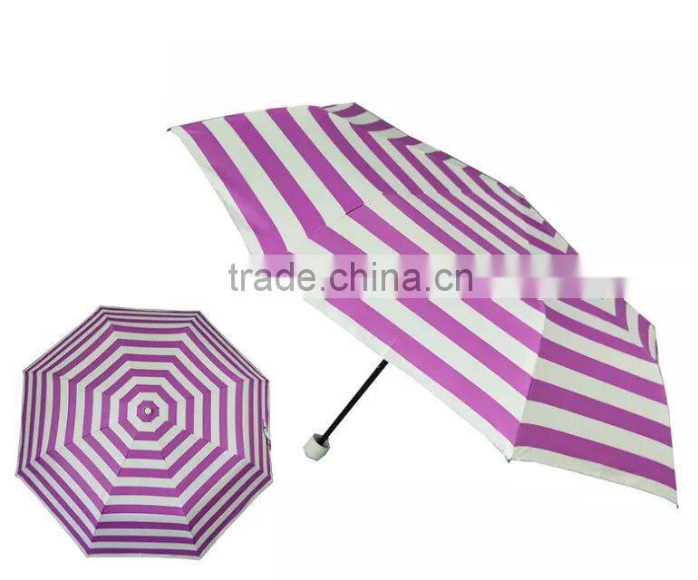 21 inch wholesale fashion mini 3 folding umbrella with case