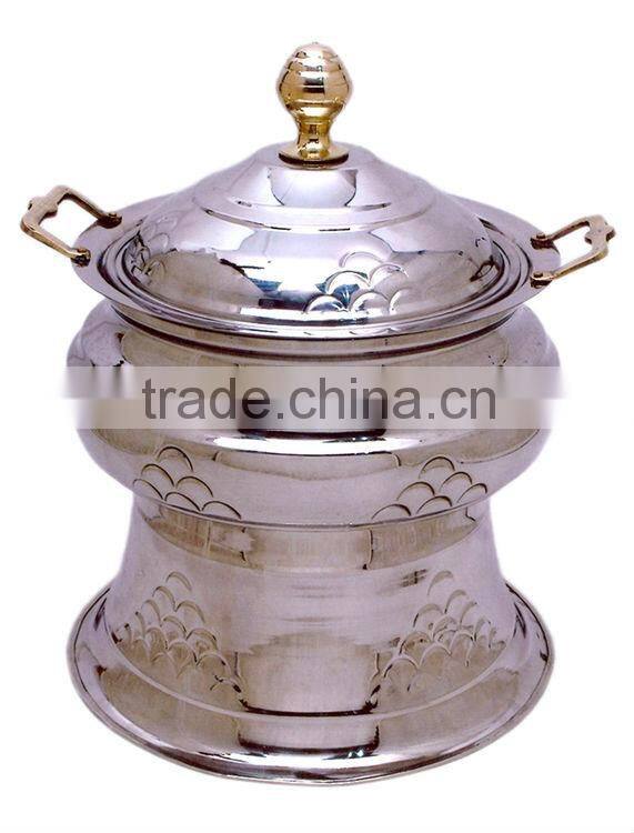 Steel Cheffing Dish, Wedding & Party utensils, food serving dish, hot keeping dish, Catering item, Hotel & Restaurant utensils