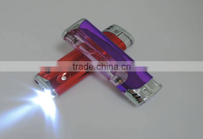 hot selling product cigarette butane gas lighter, heavy electronics ISO9994 lighter with LED and child safety