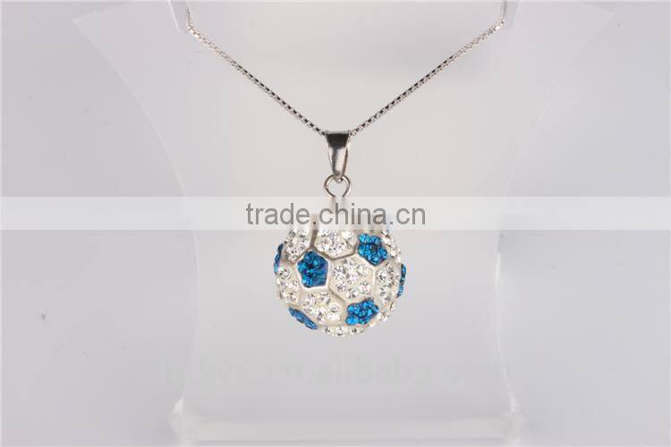 925 silver football pendant wholesale fashion jewelry for boy