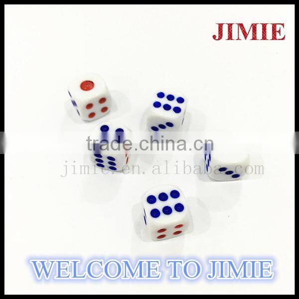 wholesale 6 sided plastic casino normal dot dice
