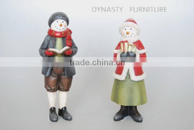 The snowman family siblings resin crafts decoration piece