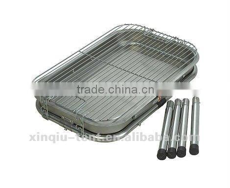 Folding charcoal barbeque grills