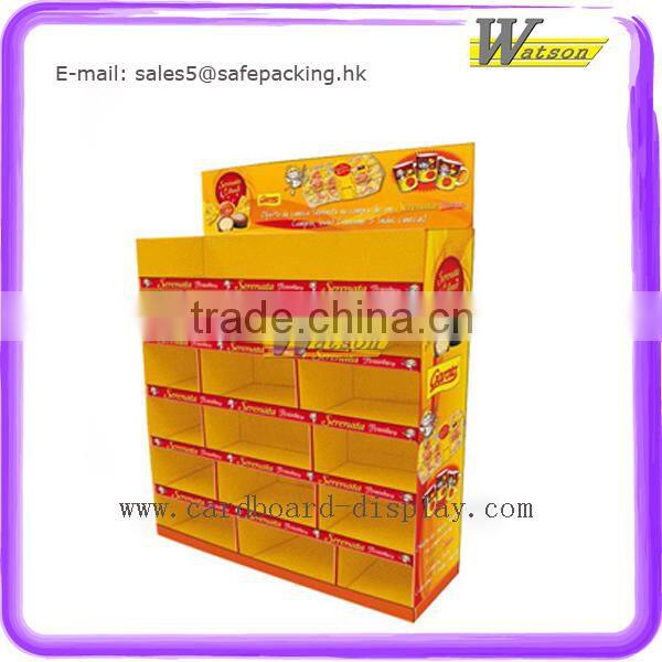 Supermarket Promotion Cardboard Floor Christmas Gift Display Stand