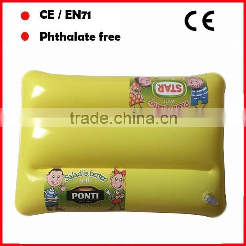 Blue PVC inflatable pillow air cushion for promotion