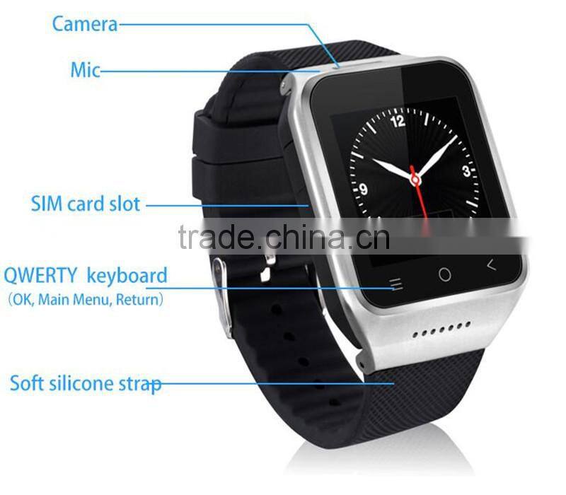 5.0M camera 3G WCDMA 2100 WiFi GPS smart watch android 4.4