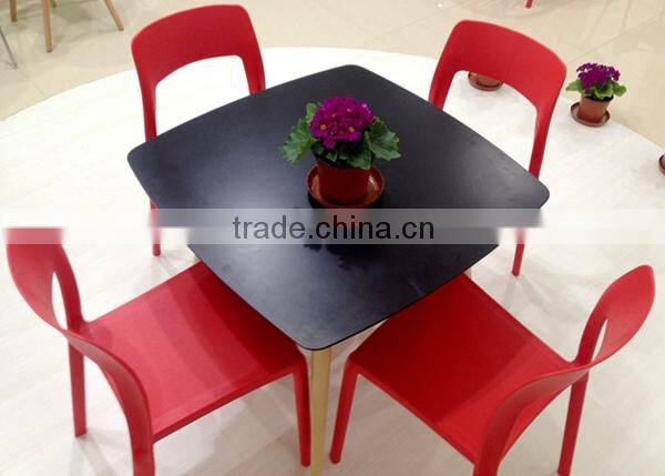 Plastic dining chair set 4 chairs and one plastic table,HYH-9119