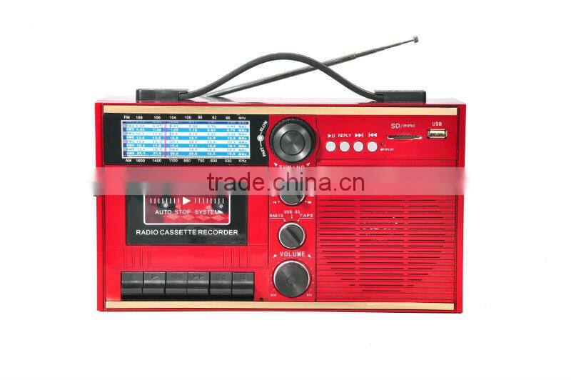 Dongguan Classic Wooden USB SD Portable High Quality Cassette Radio