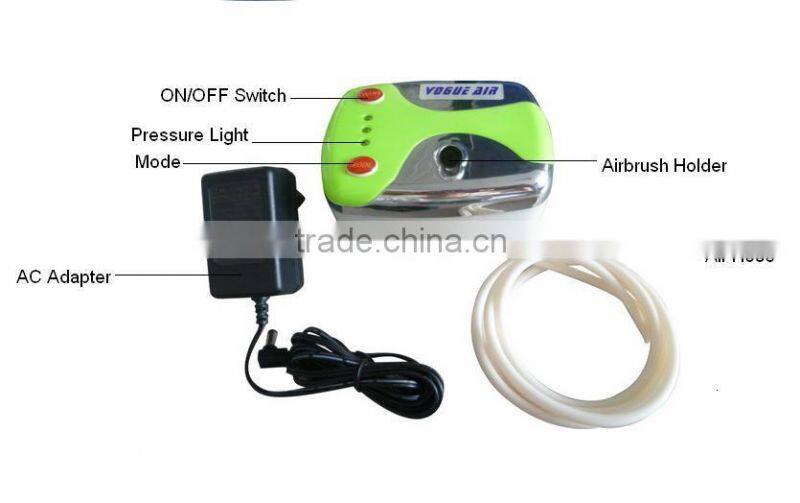 HSENG HS08-3AC-SK airbrush makeup kit with compressor