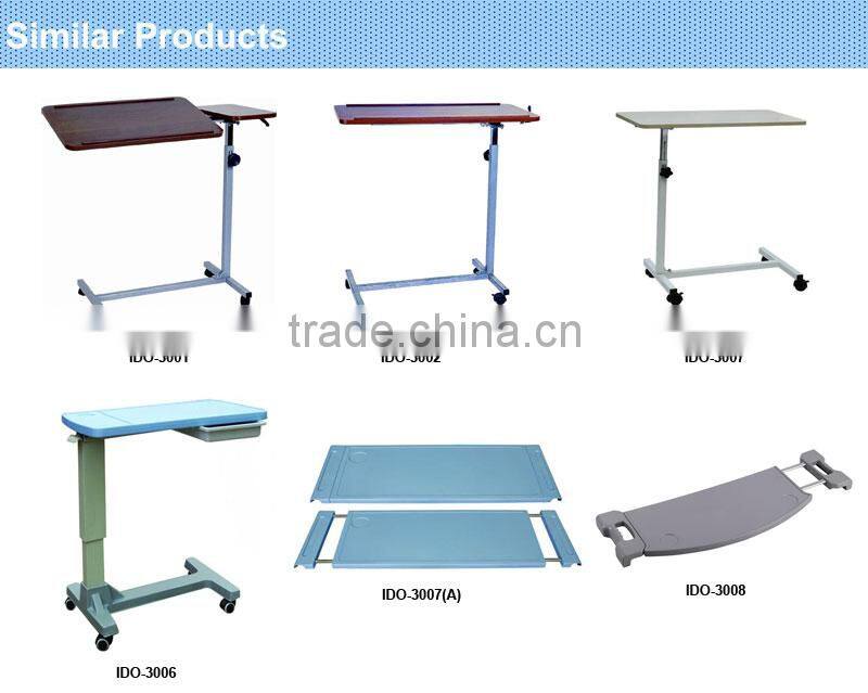 Height Adjustable Hospital Over Bed Table