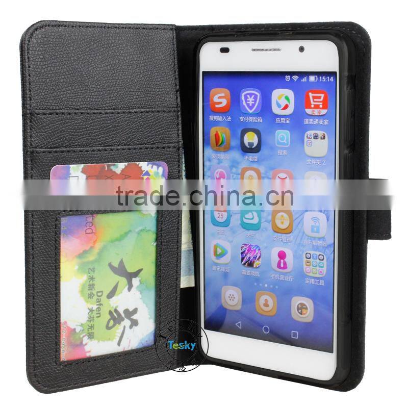 For HuaWei Honor 6 Case ,Book PU Leather Flip Cover Case For HuaWei Honor 6 Phone Case Wallet Black