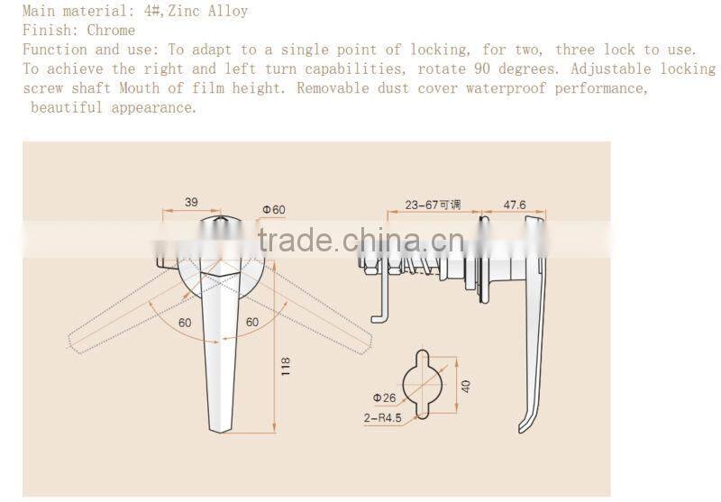 SAIP/SAIPWELL Nano Spray Zinc Alloy Waterproof Cabinet Key and Lock