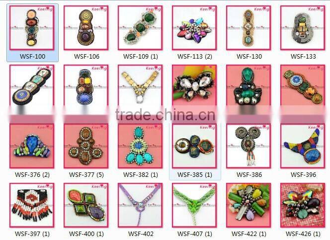 fashion decorative colorful beaded women's shoe ornament for ladies shoes WSF-421