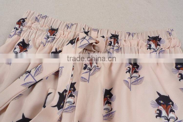 2014 Little fox print pants harlan wide-legged joker casual balloon pants