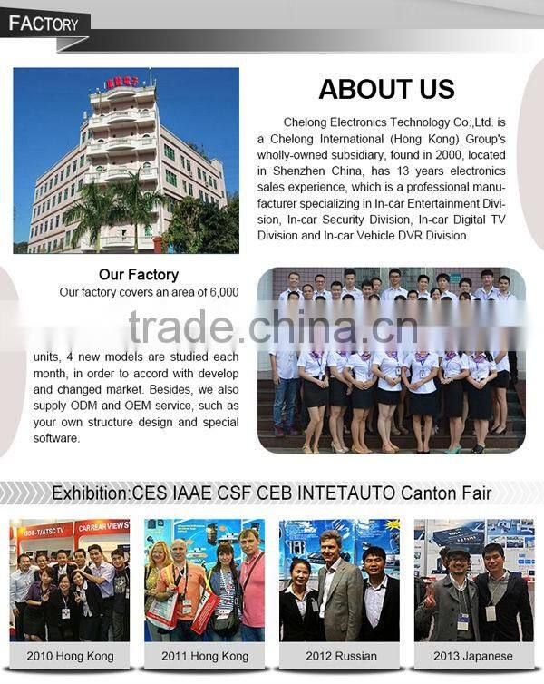 SHARP 1/3" high-resolution CCD Suitable most vehicles 7 inch in-car stand-alone car security tft monitor