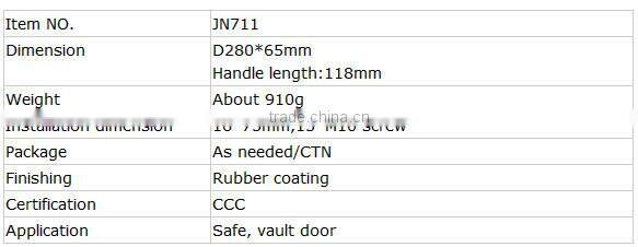 Online shopping New designed 3 spoke rubber coating stainless steel safe handle for safe and vault
