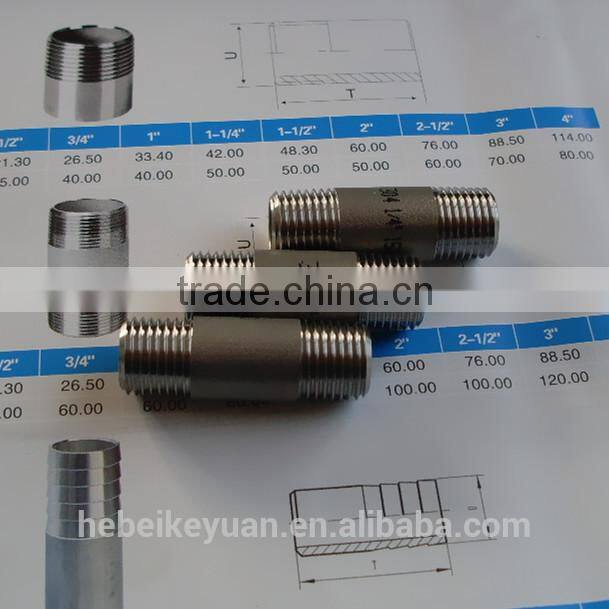 Type #304 Stainless Steel Pipe Nipple,BSP Taper Thread On Both End