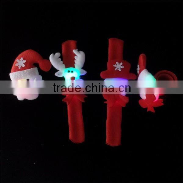 santa claus slap christmas led bracelet custom christmas party bracelet
