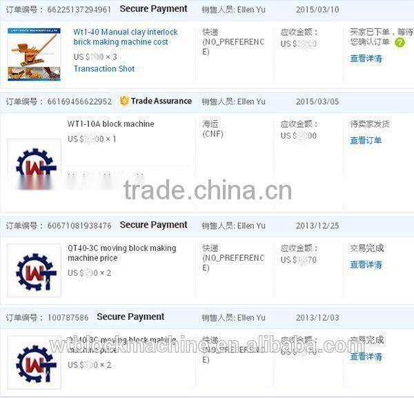 WT10-15 Mobile type brick making tools