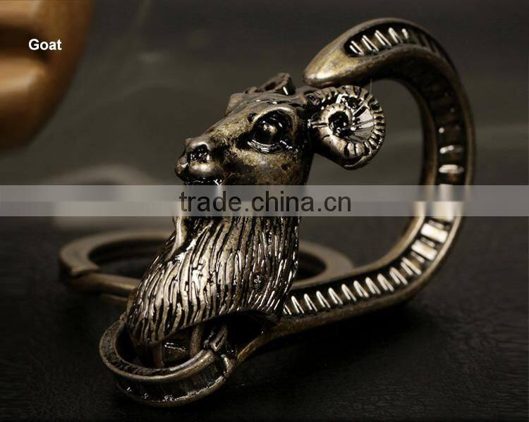 Chinese Zodiac Personalized Metal Souvenir Sheep Keychain