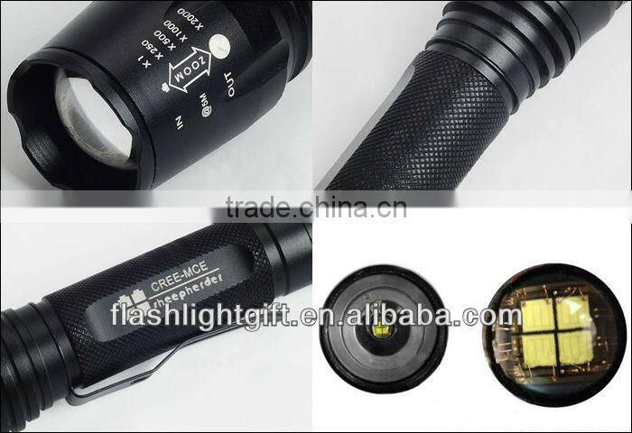 4 cree led high power military flashlight