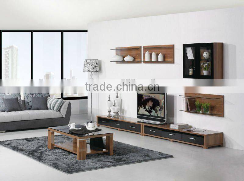 Modern wooden TV cabinet set