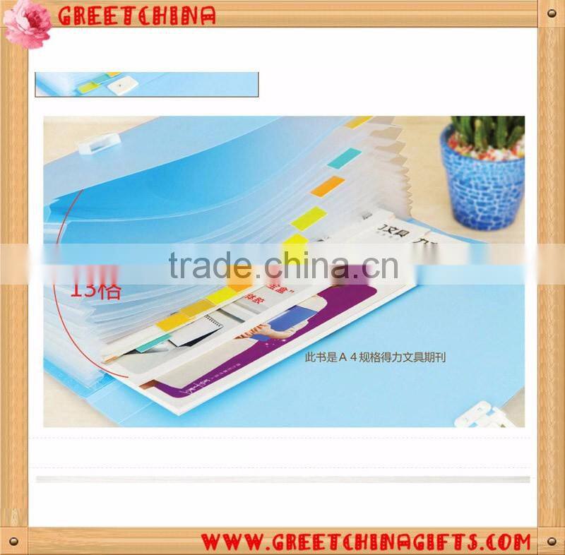 A4 Custom Candy Color Cute Multilayers Expanding File Folder With Handle