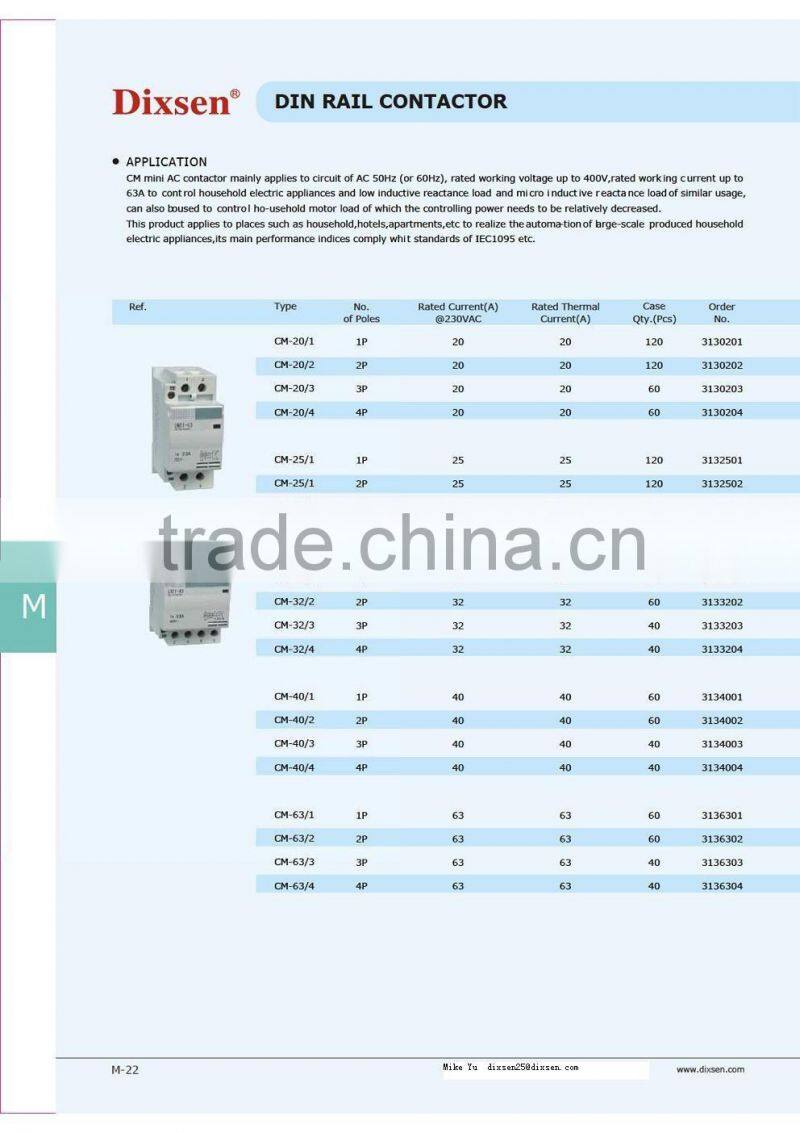CM household lighting magnetic contactors