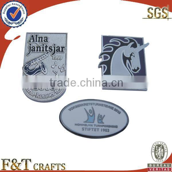 house shaped metal soft enamel badge with Epoxy dome