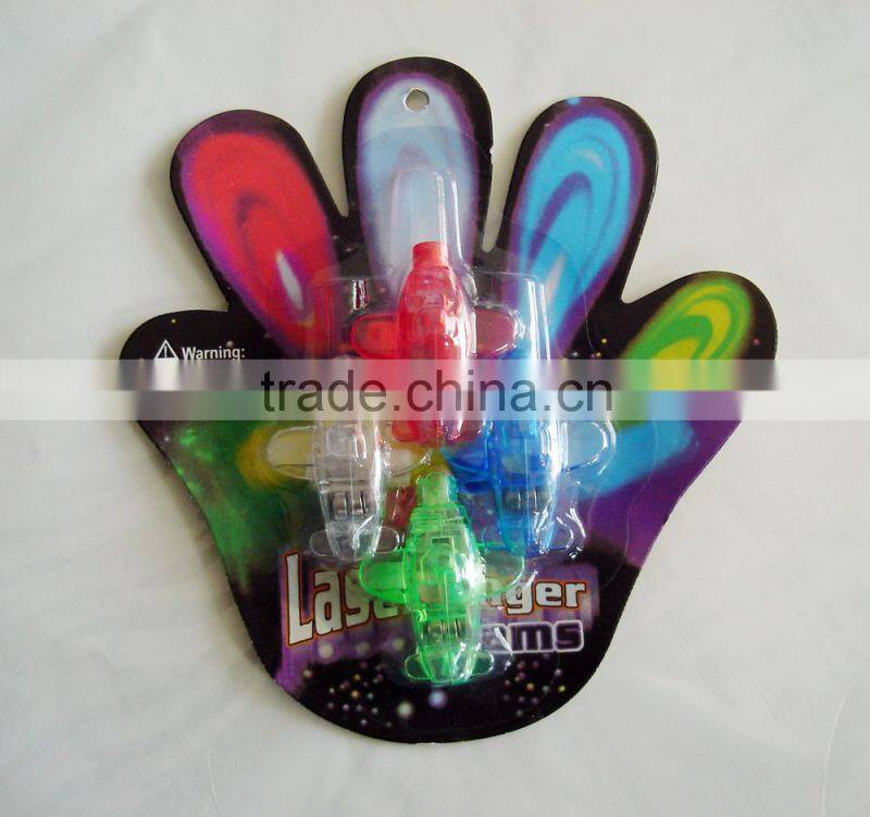 4pk rubber ring led finger light, laser finger beams, projector light