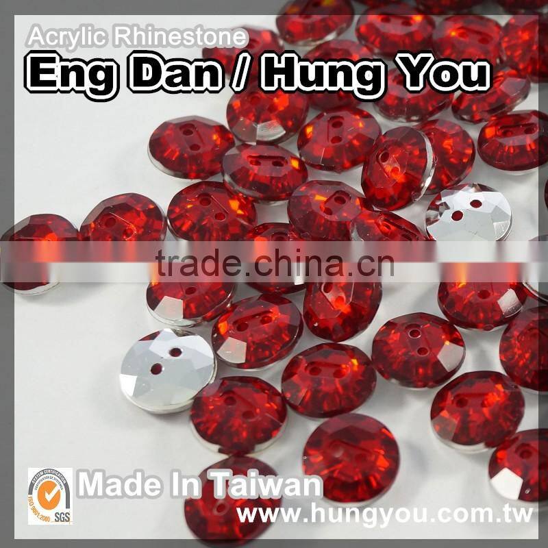 Round Synthetic Gemstone Jewelry with 2 holes