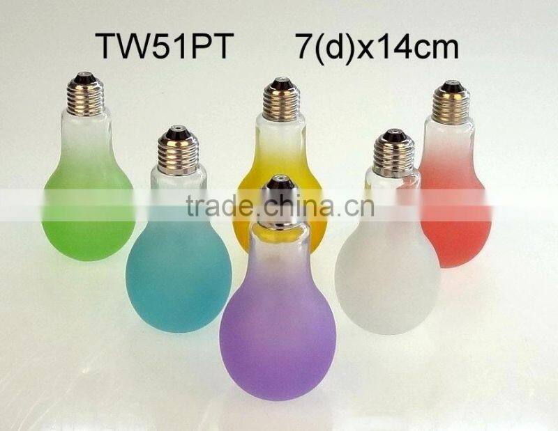 TW52PT glass salt and pepper shaker sprayed with color