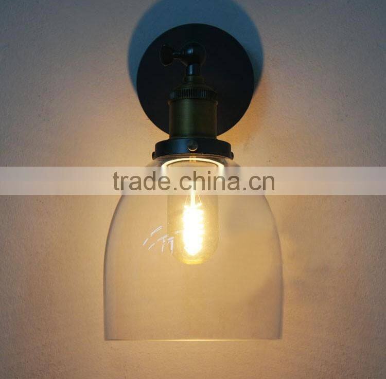 hot sale RH creative Edison light Hemicycle Glass lamp II Ceiling light or wall light