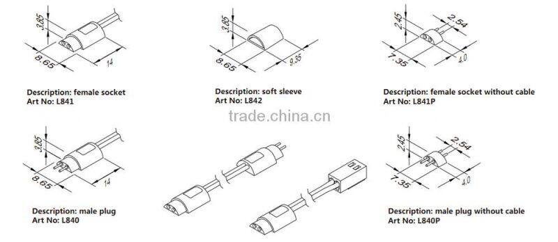 Single Row Female Pitch Header Socket Connector PCB 2 Pin Strip