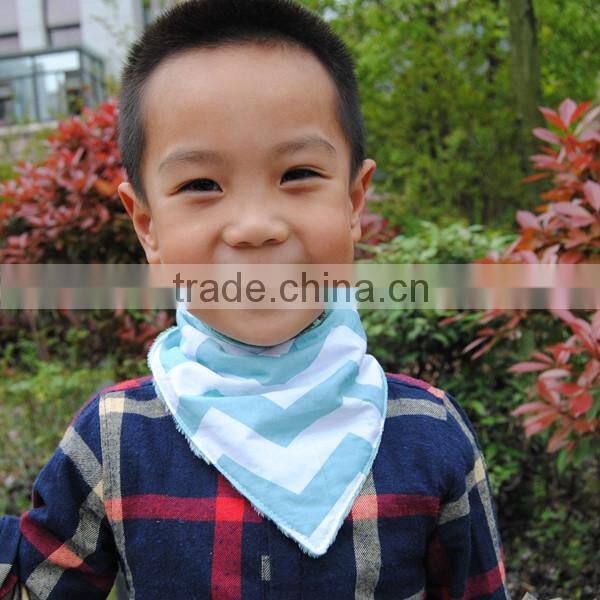 13% Off Skin Friendly White Chevron Pattern Cuddle Cotton Bandana Bib