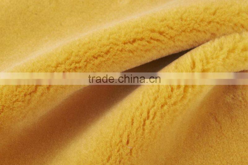 Super hot china factory colorful soft wool plush fabric