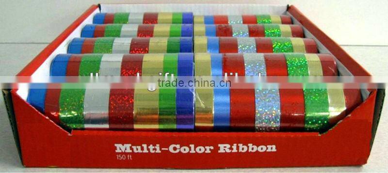 HOT SALE 5mm Shiny Metallic Polyethylene Christmas Gift Wrapping Curly Ribbon