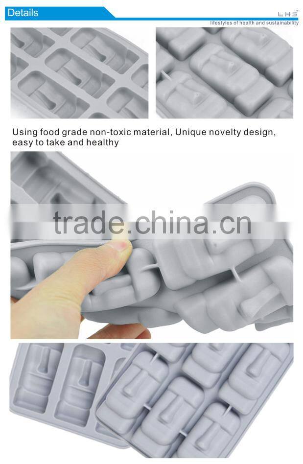100% Food grade Easter Island statues shape silicon ice tray