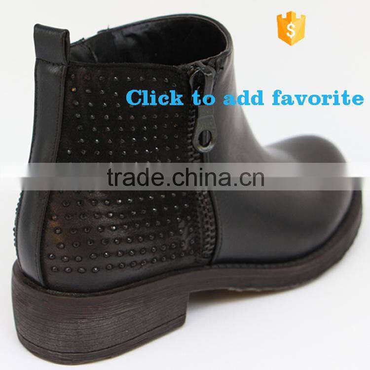 young lady fashion ankle boots women leather boots
