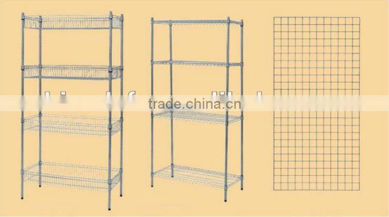 4 Tiers Chrome Wire Shelving
