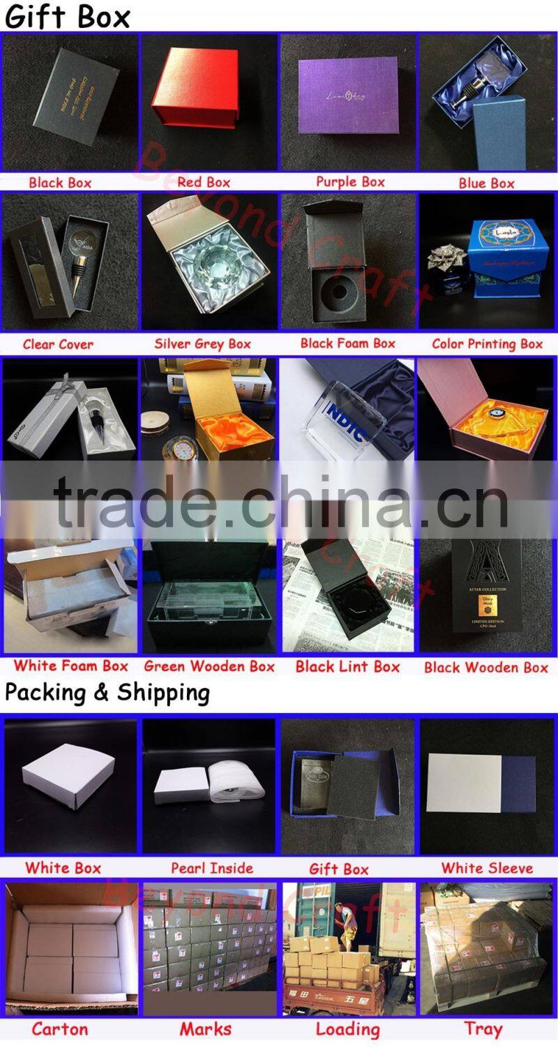 Opitcal Black Glass Book Shield Awards with Engraving Text