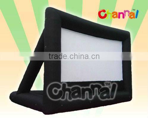 Large inflatable outdoor inflatable rear projection screen