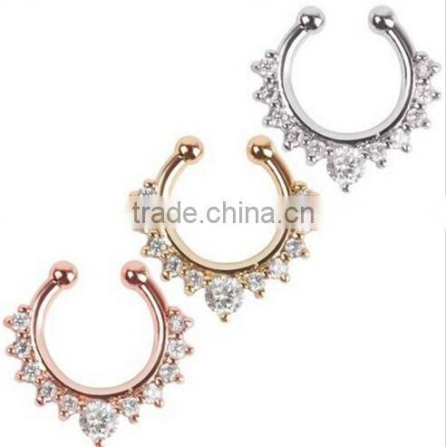 Septum Clicker Surgical Steel Nose Body Ring Hoop Piercing Jewelry Unisex