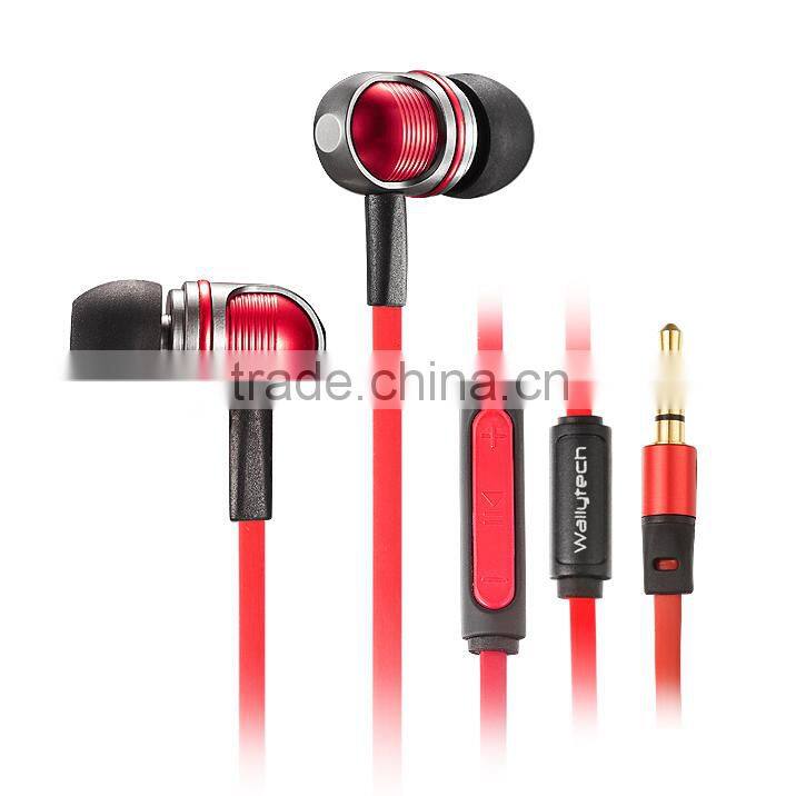 Wallytech W801 High Performance In-Ear Headphones with Built-in Mic Headset Earbuds with 3-Button Volume For iphone