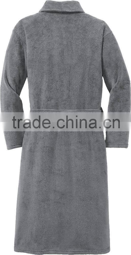 HLHT free sample available 100% polyester flannel bathrobe